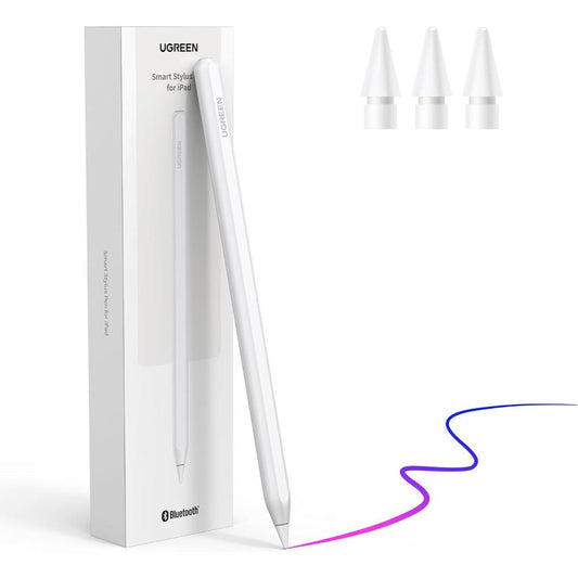 UGREEN LP653 15910 Wireless Charging Smart Stylus Pen for iPad | Magnetic Charging | Tilt Sensitivity | Palm Rejection | 9-Hour Battery | 1.5mm Nib