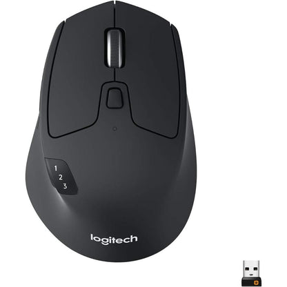 Logitech M720 Triathlon Multi-Device Wireless Mouse | Hyper-Fast Scrolling | 8 Buttons | 3-Device Easy-Switch | Bluetooth & Unifying Receiver