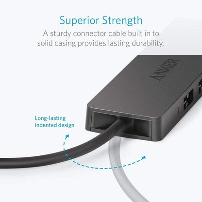 Anker A7516 Ultra Slim 4-Port USB 3.0 Data Hub | High-Speed 5Gbps USB Expansion Hub