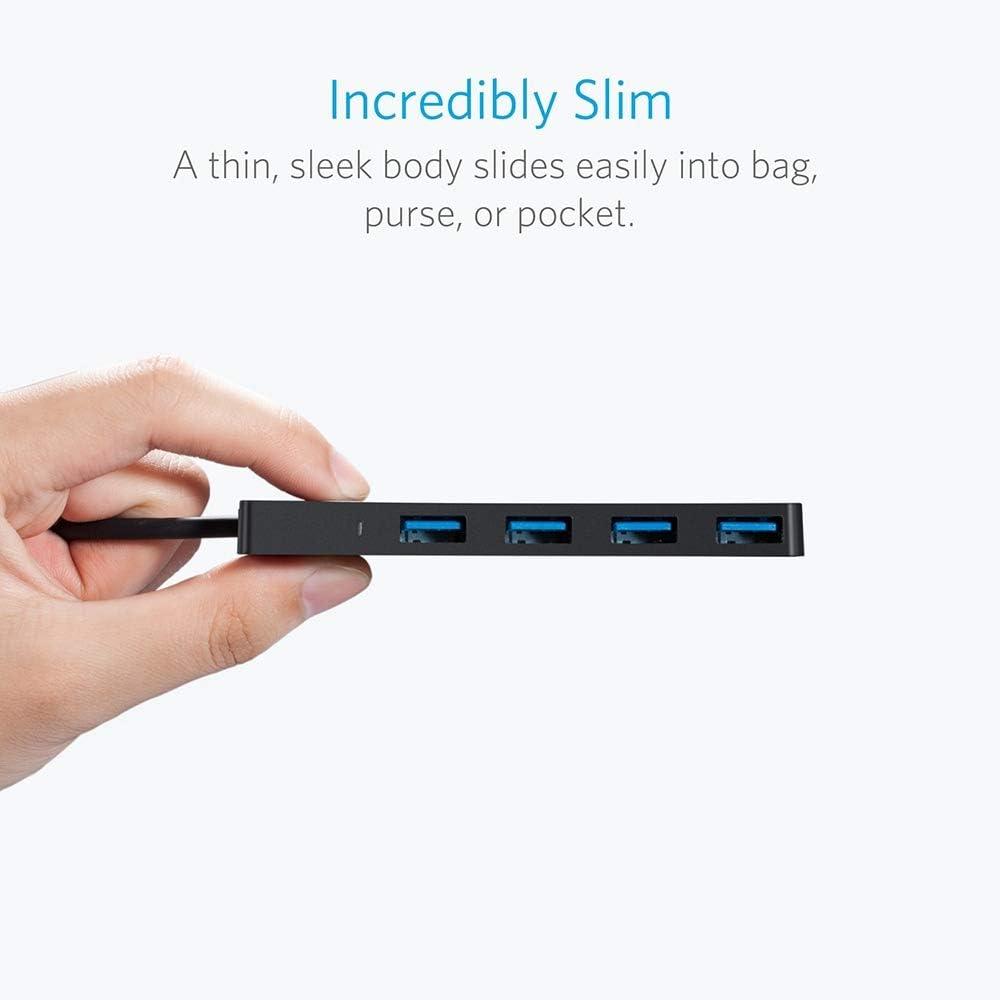 Anker A7516 Ultra Slim 4-Port USB 3.0 Data Hub | High-Speed 5Gbps USB Expansion Hub
