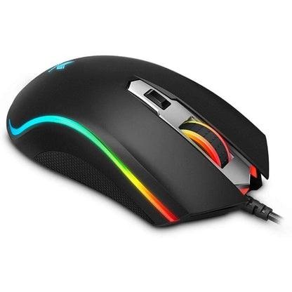 Rapoo V25S Wired Gaming Mouse | 5000 DPI | PixArt PAW3325 Sensor | 1000Hz Polling Rate | 16.8M RGB | 73g Lightweight | 8 Programmable Buttons