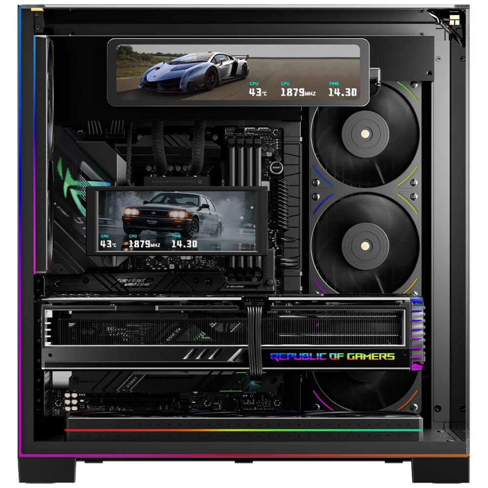 Thermalright Trofeo Vision 11.3 LCD BLACK and WHITE  | 11.3" Wide LCD Screen | 1920×400 Resolution | USB Type-C