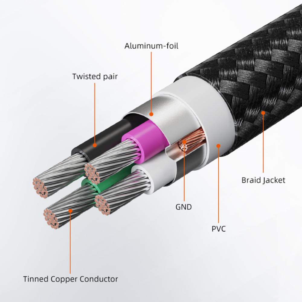 CABLETIME CA15L | USB 2.0 A to B Printer Cable | 480Mbps High-Speed Data Transfer | Aluminum Shell + Braided Jacket (2M)