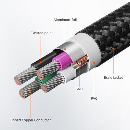 CABLETIME CA15L | USB 2.0 A to B Printer Cable | 480Mbps High-Speed Data Transfer | Aluminum Shell + Braided Jacket (2M)