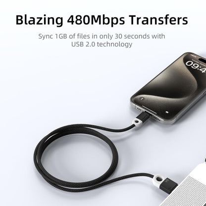 CABLETIME CAP1J | 6A USB-A to USB-C Fast Charge Braided Cable (1.5m)