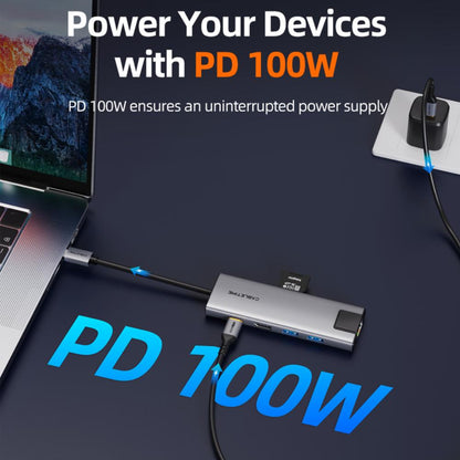 CABLETIME HB03G | 9-in-1 USB-C Hub | 4K HDMI, 100W PD, 1000Mbps Ethernet, Audio Jack | MacBook, Windows, iPad