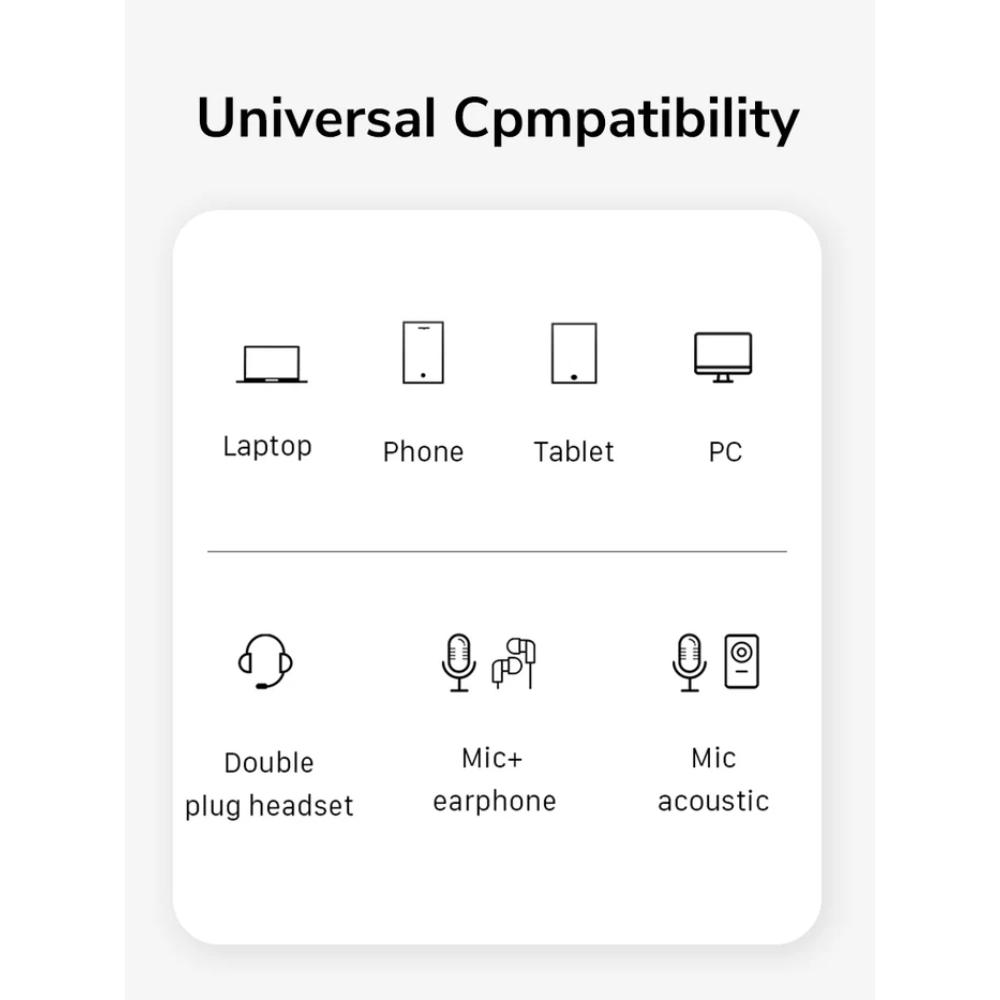 CABLETIME CF14B 3.5mm Male to Dual RCA Female Audio Cable | Y Adapter, Gold-Plated, Nylon Jacket