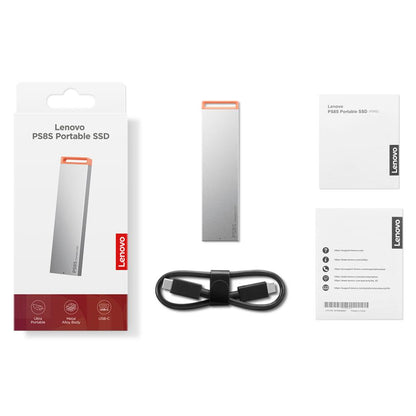 Lenovo PS8S Portable SSD | USB 3.2 Gen 2 | Up to 1050MB/s Read Speed | Ultra-Slim Metal Design