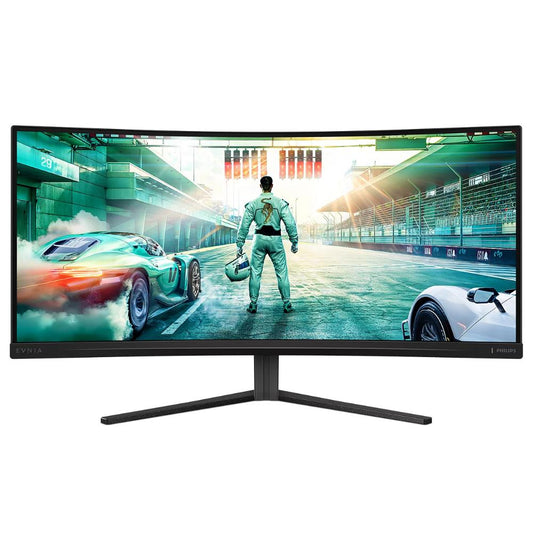 Philips Evnia 34M2C3500L Gaming Monitor | 34" WQHD Curved Fast VA Display | 180Hz | 0.5ms Smart MBR | FreeSync Premium | HDR10