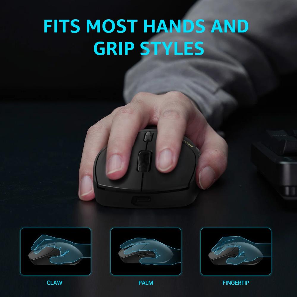 Rapoo VT1 Pro Max Wireless Gaming Mouse | 45,000 DPI | 8K Wired / 4K Wireless | 750 IPS | 50G Acceleration | 59g Ultralight | 60M Omron Switches