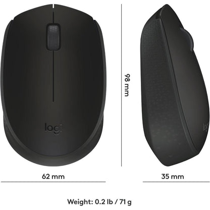 Logitech M170 Compact Wireless Mouse | 2.4GHz | 800 DPI | Ambidextrous | 12-Month Battery | USB Nano Receiver