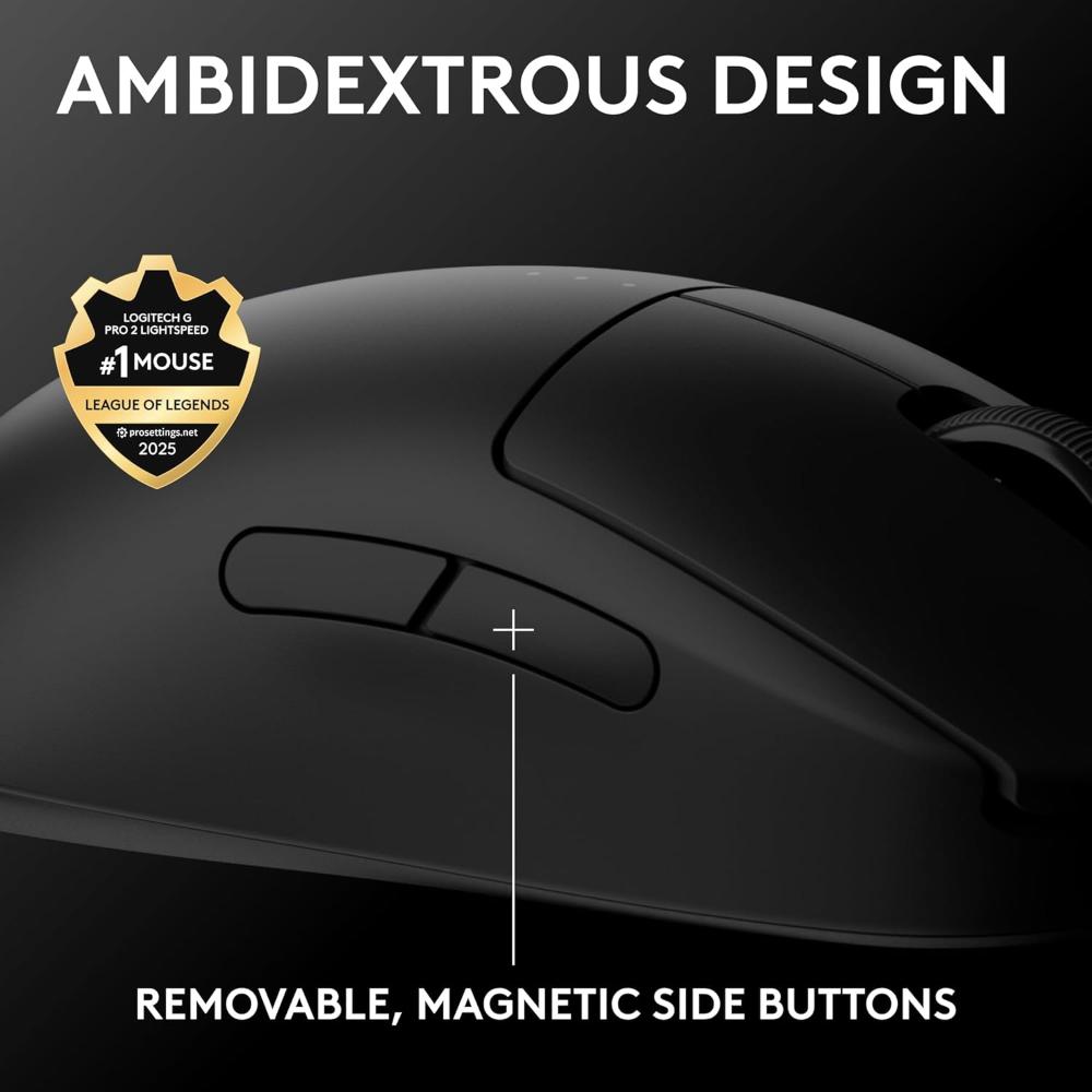 Logitech PRO 2 LIGHTSPEED Wireless Gaming Mouse | HERO 2 Sensor | LIGHTFORCE Switches | 44K DPI