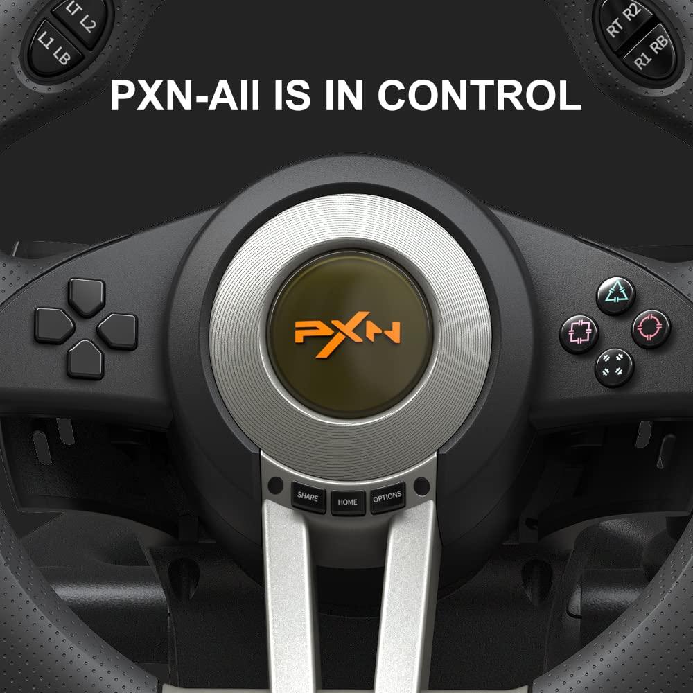 PXN V3 Pro Racing Wheel | 180° Steering Wheel with Pedals | PC, PS4, PS3, Xbox & Switch