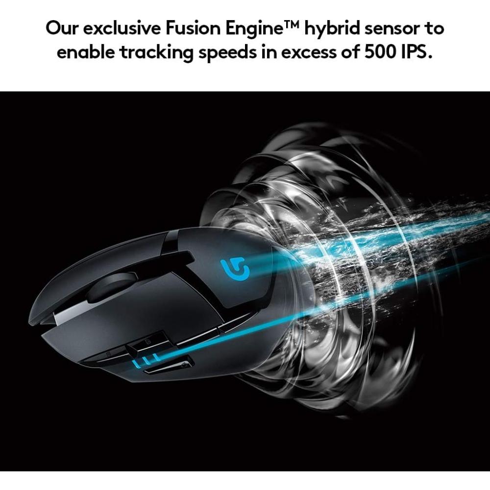 Logitech G402 Hyperion Fury Ultra-Fast FPS Gaming Mouse | Fusion Engine Sensor | 240–4000 DPI | 8 Programmable Buttons | 1ms Report Rate | 500+ IPS | 2.1m Cable