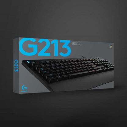 Logitech G213 Prodigy RGB Gaming Keyboard | Mech-Dome Keys | LIGHTSYNC 5-Zone RGB | Spill-Resistant | Dedicated Media Controls | Integrated Palm Rest | USB 2.0