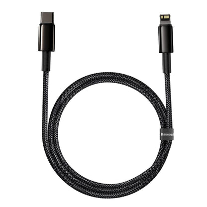 Baseus Tungsten Gold USB-C to Lightning Cable | PD 20W Fast Charging | Braided Nylon | 1m / 2m
