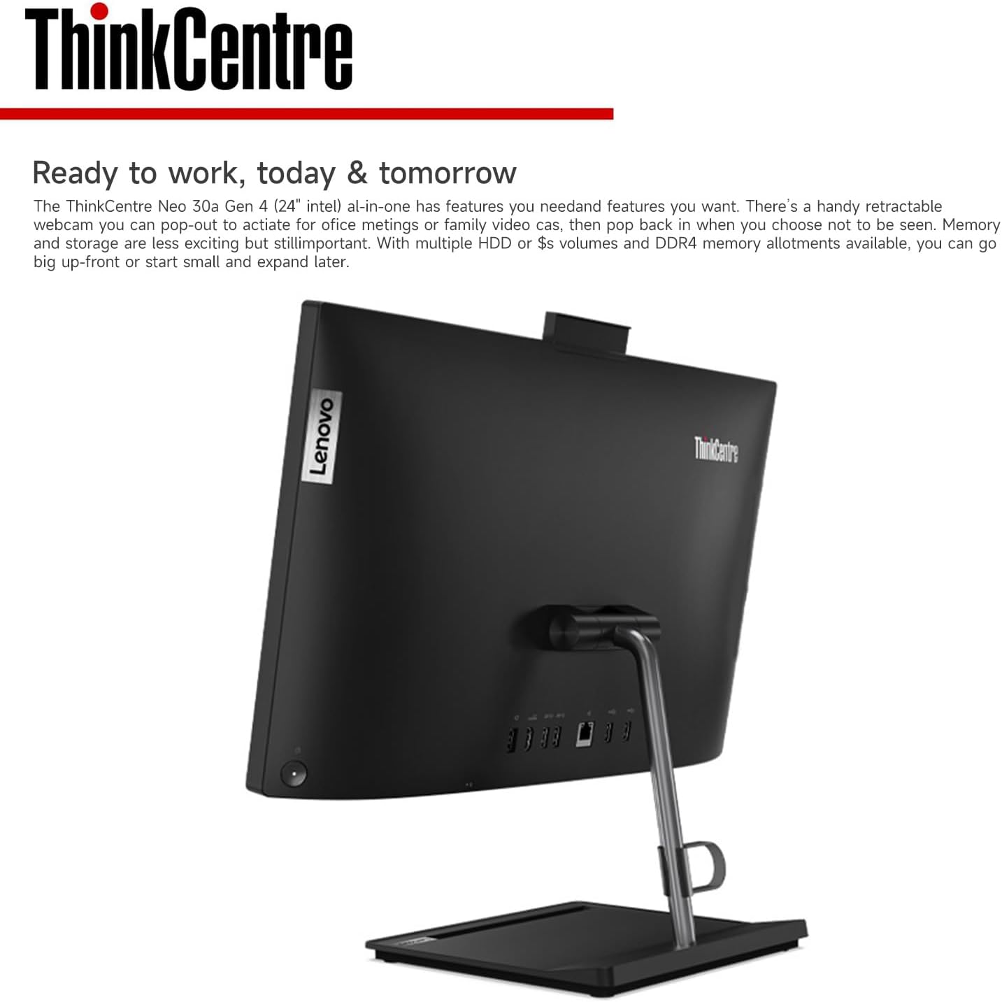 Lenovo ThinkCentre Neo 30a 24 Gen4 AIO | Intel Core i5-13420H (13th Generation) | 8GB DDR4 RAM | 512GB SSD | 23.8” FHD IPS