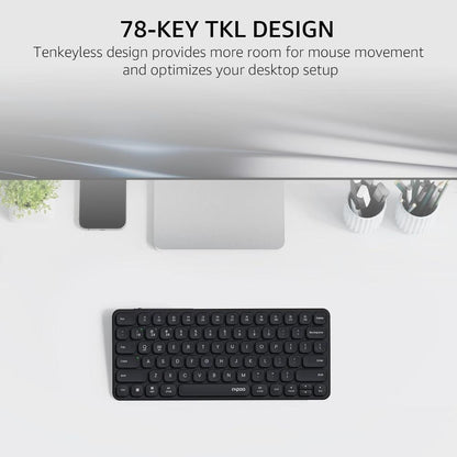 Rapoo E9050L | Ultra-Slim Multi-Mode Wireless Keyboard – Dark Grey