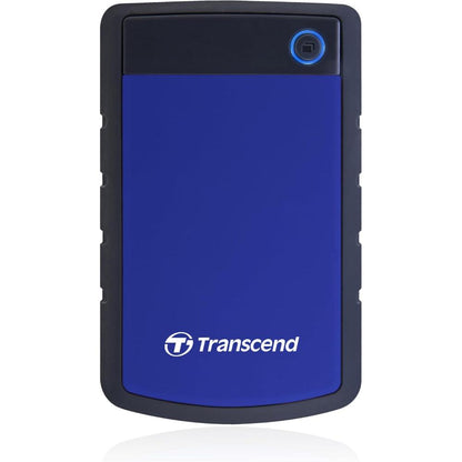 Transcend StoreJet 25H3 | Rugged Portable External Hard Drive | USB 3.1 Gen 1, Anti-Shock, One-Touch Backup (1TB / 2TB / 4TB)