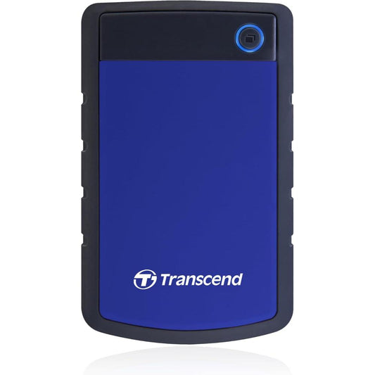 Transcend StoreJet 25H3 | Rugged Portable External Hard Drive | USB 3.1 Gen 1, Anti-Shock, One-Touch Backup (1TB / 2TB / 4TB)