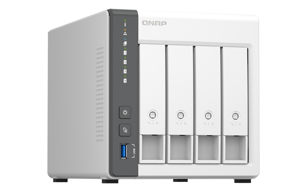 QNAP TS-433-4G | 4-Bay NAS | Quad-Core Processor | 4GB DDR4 RAM | 2.5GbE Network