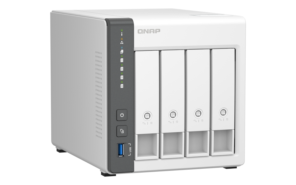 QNAP TS-433-4G | 4-Bay NAS | Quad-Core Processor | 4GB DDR4 RAM | 2.5GbE Network