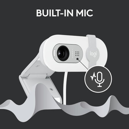 Logitech Brio 100 Full HD Webcam | 1080p 30fps | 2MP Camera | RightLight 2 Auto-Light Balance | Built-in Mic | Privacy Shutter | USB-A | 58° FOV