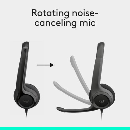 Logitech H390 USB Computer Headset | Noise-Canceling Microphone | Digital Stereo Audio | USB-A/USB-C