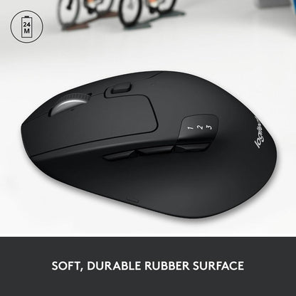 Logitech M720 Triathlon Multi-Device Wireless Mouse | Hyper-Fast Scrolling | 8 Buttons | 3-Device Easy-Switch | Bluetooth & Unifying Receiver