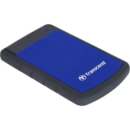 Transcend StoreJet 25H3 | Rugged Portable External Hard Drive | USB 3.1 Gen 1, Anti-Shock, One-Touch Backup (1TB / 2TB / 4TB)