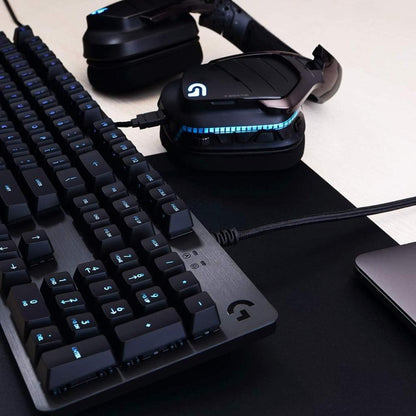 Logitech G512 Carbon LIGHTSYNC RGB Mechanical Gaming Keyboard | GX Mechanical Switches | 104 Keys | USB Passthrough | Aluminum Alloy | 1ms Report Rate