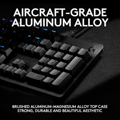 Logitech G512 Carbon LIGHTSYNC RGB Mechanical Gaming Keyboard | GX Mechanical Switches | 104 Keys | USB Passthrough | Aluminum Alloy | 1ms Report Rate