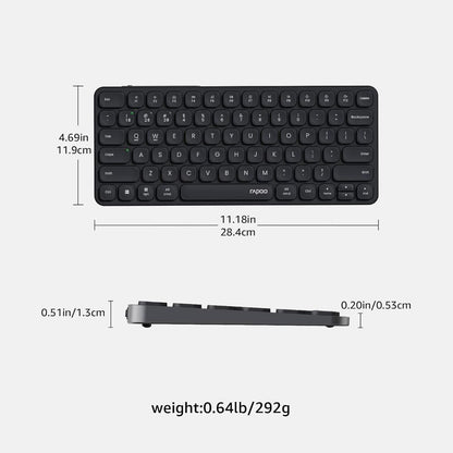 Rapoo E9050L | Ultra-Slim Multi-Mode Wireless Keyboard – Dark Grey