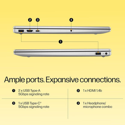 HP Laptop 15-FC0298AU | Ryzen 5 7430U | 8GB RAM | 512GB SSD, 15.6" FHD | Backlit KB, Windows 11, Silver