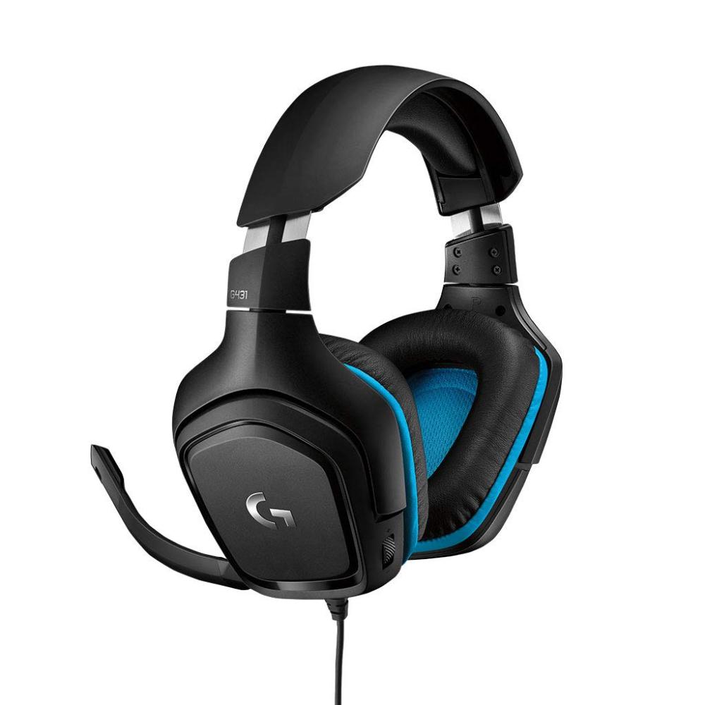 Logitech G431 Wired Gaming Headset | 50mm Drivers | DTS Headphone:X 2.0 Surround Sound | 6mm Flip-to-Mute Mic | 3.5mm + USB Connectivity | PC, PS4, Xbox & Switch