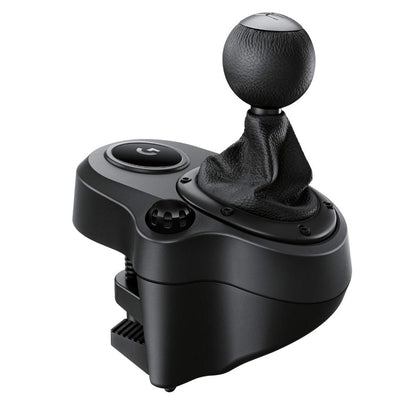 Logitech G Driving Force Shifter for G29, G920 & G923 | 6-Speed H-Pattern Manual Gear Shifter | Push-Down Reverse | Steel Gear Shaft | Leather Knob & Boot | Racing Simulator Shifter