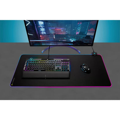 CORSAIR MM700 RGB Extended Mouse Pad | 360° RGB Gaming Surface (930 × 400mm)
