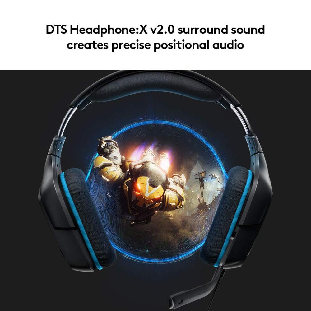 Logitech G431 Wired Gaming Headset | 50mm Drivers | DTS Headphone:X 2.0 Surround Sound | 6mm Flip-to-Mute Mic | 3.5mm + USB Connectivity | PC, PS4, Xbox & Switch