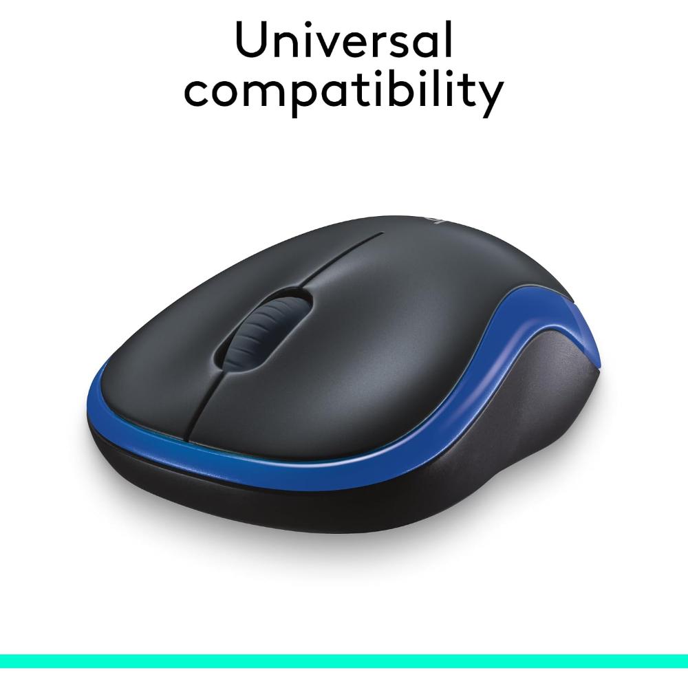 Logitech M185 Wireless Mouse | 2.4GHz Wireless | 1000 DPI Optical Tracking | 3 Buttons | 10m Range | 1-Year Battery | USB Nano Receiver