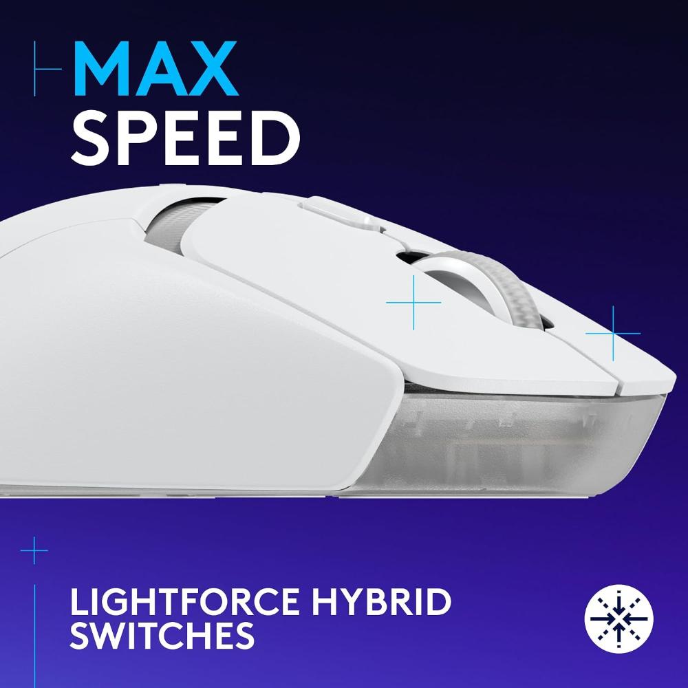 Logitech G309 LIGHTSPEED Wireless Gaming Mouse | HERO 25K Sensor | LIGHTFORCE Hybrid Switches | 25,600 DPI | 400+ IPS | LIGHTSPEED + Bluetooth | POWERPLAY Compatible