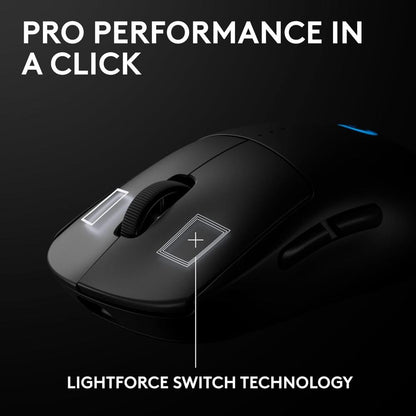 Logitech PRO 2 LIGHTSPEED Wireless Gaming Mouse | HERO 2 Sensor | LIGHTFORCE Switches | 44K DPI