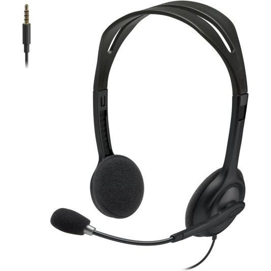 Logitech H111 Stereo Headset | 3.5mm Multi-Device Headset with Rotating Microphone