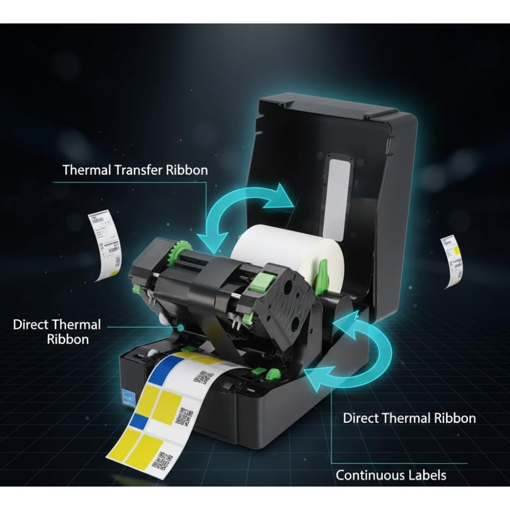 TSC TE244 Barcode Label Printer | 4" Desktop | 203 DPI | Thermal Transfer & Direct Thermal | USB