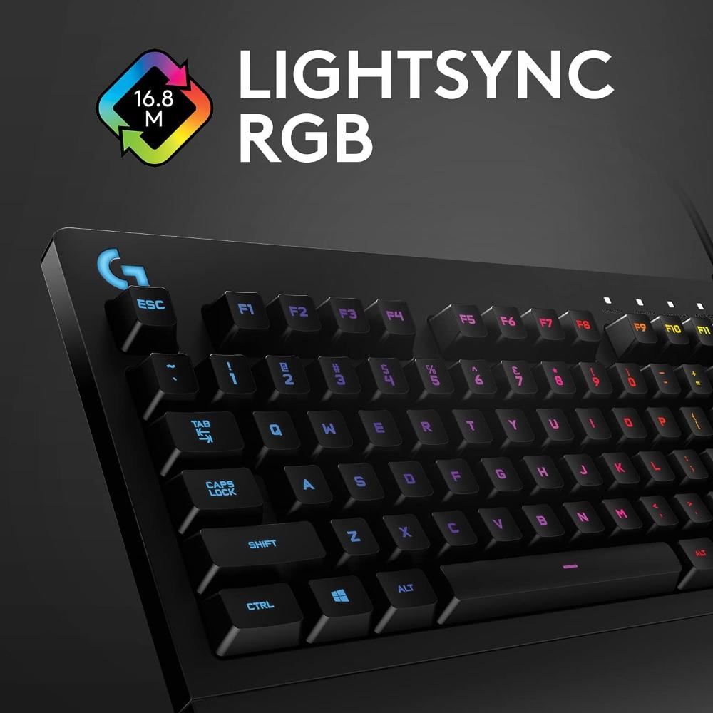 Logitech G213 Prodigy RGB Gaming Keyboard | Mech-Dome Keys | LIGHTSYNC 5-Zone RGB | Spill-Resistant | Dedicated Media Controls | Integrated Palm Rest | USB 2.0