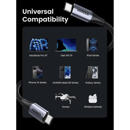 UGREEN 80150 240W USB-C to USB-C Cable | USB 3.2 Gen 2 | 10Gbps | 4K@60Hz | PD 3.1 Fast Charging | 1M | E-Marker Chip