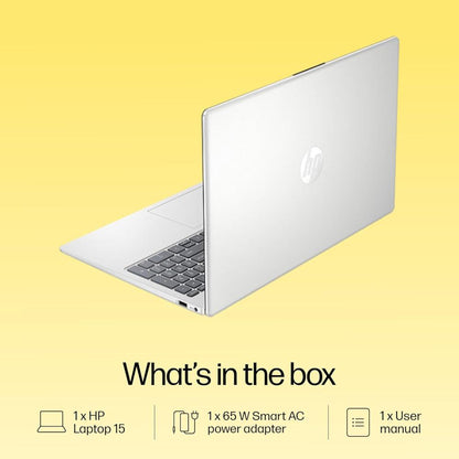 HP Laptop 15-FC0298AU | Ryzen 5 7430U | 8GB RAM | 512GB SSD, 15.6" FHD | Backlit KB, Windows 11, Silver