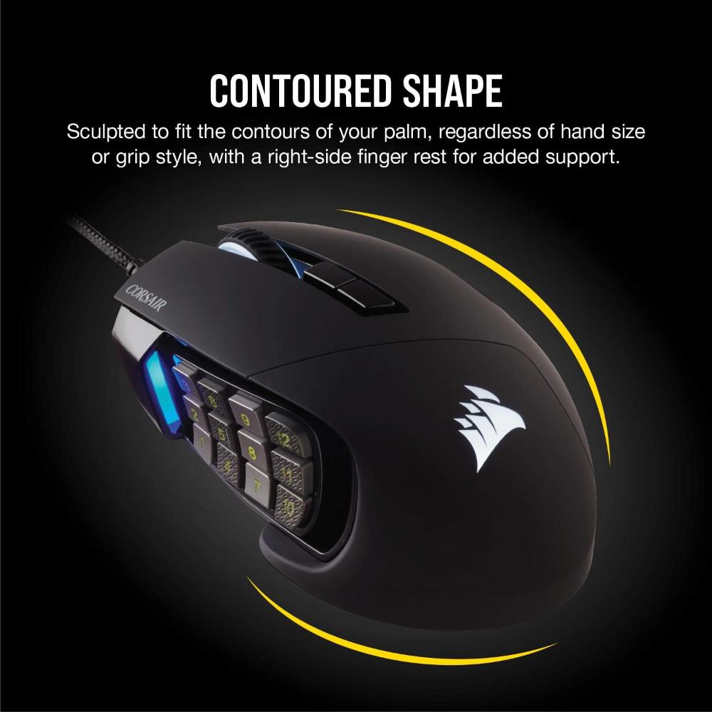 CORSAIR SCIMITAR RGB ELITE | Optical MOBA/MMO Gaming Mouse (18,000 DPI)