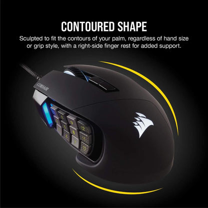CORSAIR SCIMITAR RGB ELITE | Optical MOBA/MMO Gaming Mouse (18,000 DPI)