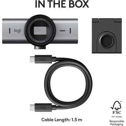 Logitech MX Brio | 4K Ultra HD Webcam | AI Autofocus, Dual Mic, USB-C (Master Series)