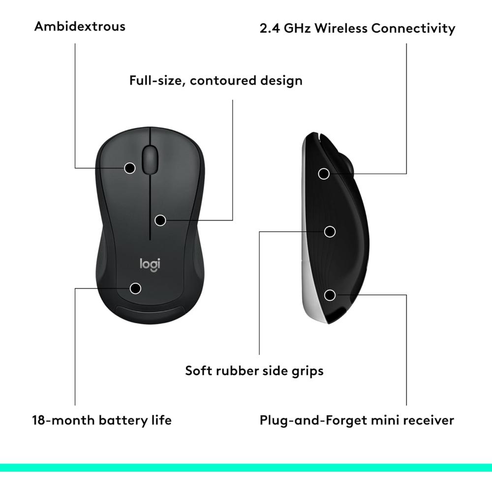 Logitech MK540 Advanced Wireless Keyboard & Mouse Combo | Full-Size Keyboard | Wireless USB Receiver | Comfortable Typing